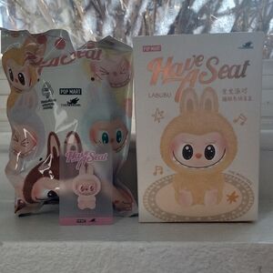 Labubu Have A Seat Plush Toy - Cream and Brown